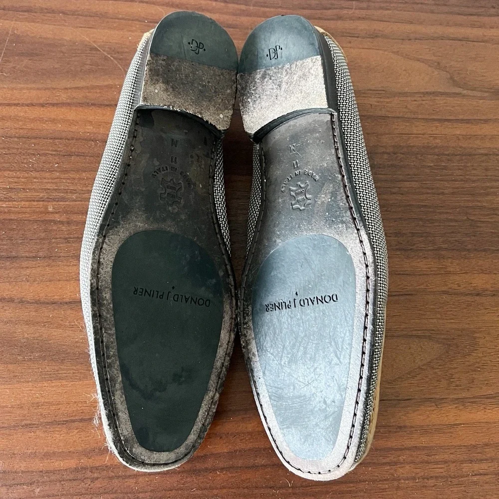Donald J Pliner Dacio Leather Bit Loafers Slip-On Men's Size 11 Brown Italy